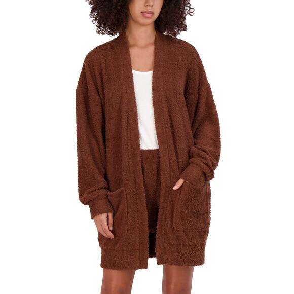 Steve Madden Women's Chenille Cardigan & Scrunchie Set Tiramisu NWT Size L - Picture 1 of 7